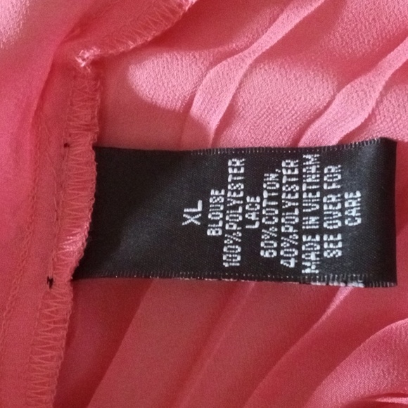 AGB SZ XL Women's Lace Design Pleated Tank Style Blouse - Picture 14 of 14